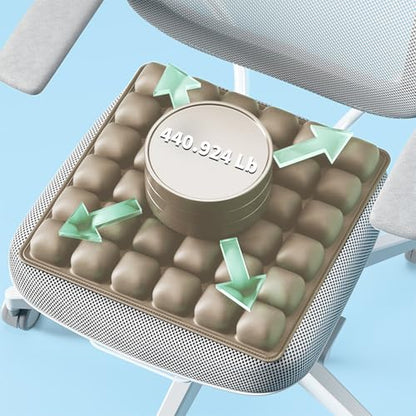 Travel Cushion, 3D Inflatable Airplane Seat Cushion, Car Portable Breathable Comfort Cushion,Office Wheelchair Pad, Camping Seat Mat (Khaki-36) - color: Khaki-36