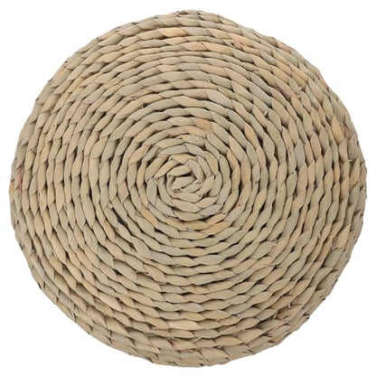 Homoyoyo Woven Meditation Cushion 30x30cm Tatami Floor Mat with Cotton Filling Handcrafted Straw Yoga Seat Pad for Sitting and Meditating