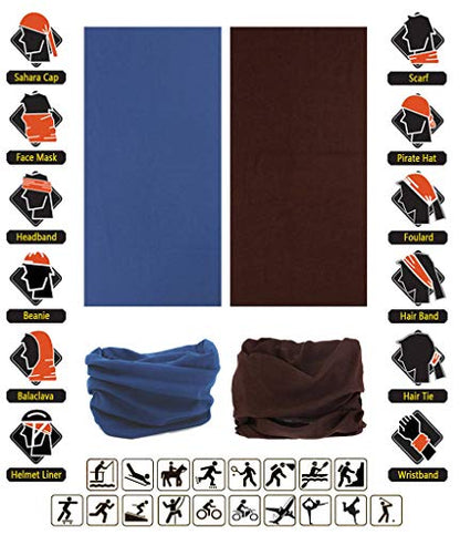 Headband Neck Gaiter Head Wrap Headwear Face Mask Magic Scarf Bandana for Men and Women - color: 6pc.solid Color Series.3
