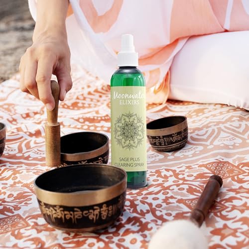 White Sage Smudge Spray for Spiritual Cleansing & Aura Protection, Sage Mist for Cleansing Negative Energy & Protection, Home & Meditation, Clear Quartz Reiki Energized Aromatherapy Room Spray - 4oz - size: 4 Fl Oz (Pack of 1)