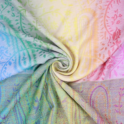 Rave Pashmina Scarf, Fashion Colorful Shawls and Wraps Soft Festival Scarves - color: D-pink (Paisley Pattern)