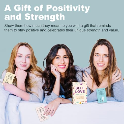 52 Self Love Affirmation Cards with Action Plans. Daily Inspirational Meditation Mindfulness Relaxation Stress, Relief Gifts for Women, Positive Anxiety Relief, Relaxing Spiritual Gifts