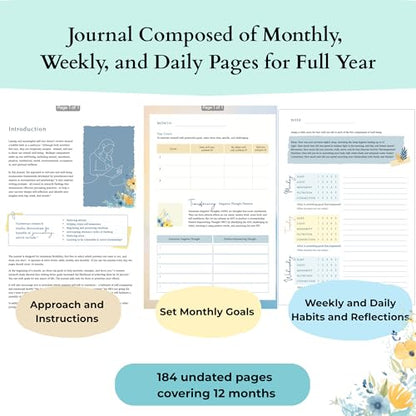 Self Care Journal for Women | 12 Guided Months of Self-Love with Daily Prompts for Better Mental Health and Gratitude | Anxiety Relief Gift | Christmas Gift for Mom