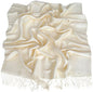 CJ Apparel Solid Color Tassels Design Nepalese Shawl Scarf Wrap Stole Throw Head Wrap Pashmina Gift Hand Made in Nepal New - color: Off White A1090