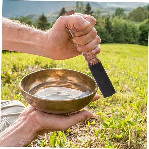 Vaguelly Nepalese Handmade Meditation Sound Bowl Stick Wooden Mallet for Singing Bowls Lightweight Compact Rod for Yoga Meditation Healing Music Instruments Sandalwood Accessory