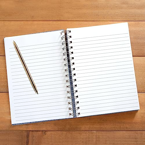 Designer Greetings, Designer Papers Flex Cover Journal with Elastic Band, Blue “Notebook” Watercolor Marble with Silver Dotted Print - 320 Pages (6” x 8.25”) - Perfect for Work, School, Creative - style: Blue Watercolor Marble