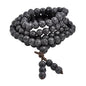 Jovivi 6mm 8mm Natural Lava Rock Stone Healing Gemstone 108 Prayer Beads Tibetan Mala Bracelet Necklace - color: 8mm Beads