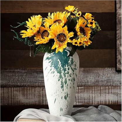 Vase Desktop Stoneware Ceramic New Chinese Decorations Study Room Living Room Decoration Zen Flower Arrangement Utensils