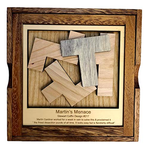 Martin's Menace Wooden Puzzle – Challenging Brain Teaser for Teens and Adults, Made in USA - style: Martin’s Menace - L