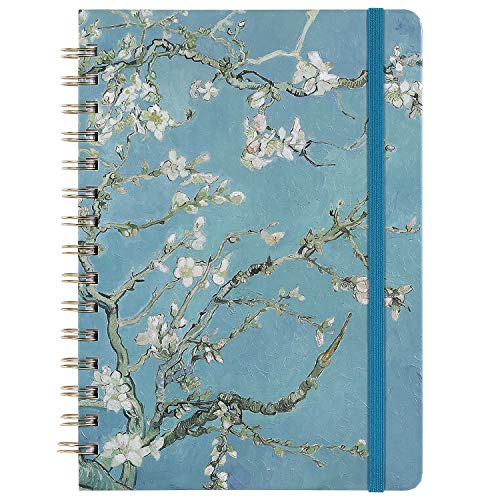 Ruled Journal/Notebook- Lined Journal, 6.3" X 8.35", Hardcover, Back Pocket, Strong Twin-Wire Binding with Premium Paper, College Ruled Spiral Notebook/Journal, Perfect for School, Office & Home