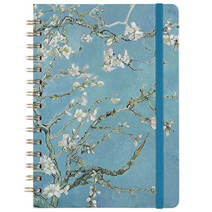 Ruled Journal/Notebook- Lined Journal, 6.3" X 8.35", Hardcover, Back Pocket, Strong Twin-Wire Binding with Premium Paper, College Ruled Spiral Notebook/Journal, Perfect for School, Office & Home