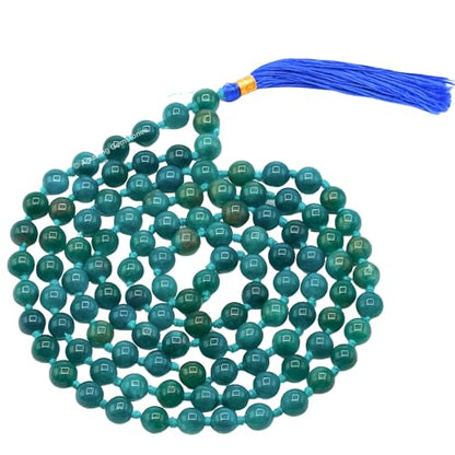 Amazing Gemstone Apatite Mala Beads - 108 Prayer Beads for Meditation and Mindfulness Practice, Handcrafted Mala Beads with Natural Gemstones for Spiritual Healing and Relaxation (Knotted) - color: Apatite, style: Knotted