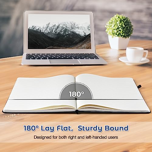Blank Notebook, Hardcover Sketch Book, 8.5" x 11" Large Blank Journal, No Bleed Thick Paper Sketchbook for Drawing, Unlined Notebook Journal for Women Men, A4 Leather Sketchbook, Lay Flat, Purple - color: Purple