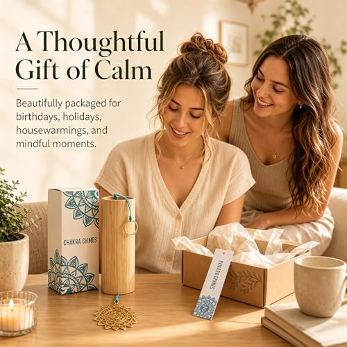 Handmade Bamboo Meditation Wind Chime/Superbly pleasant to the ear/Instantly calms the mind/Perfect for Christmas/Birthdays/Mother's Day/Housewarming/The Gift of Breathable Peace