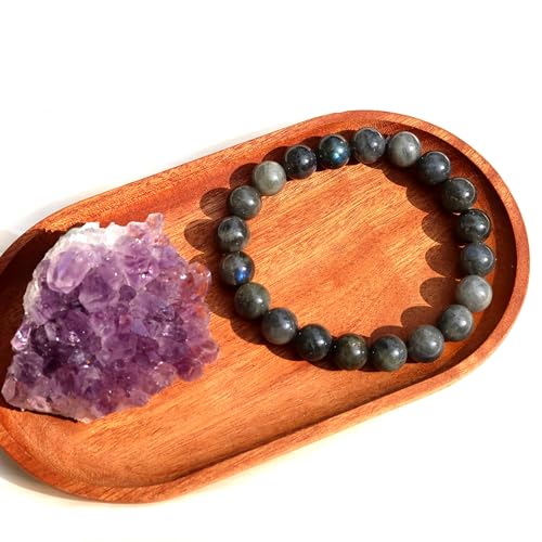 Natural Handmade Healing Chakra Bracelet - color: 10mm-Labradorite-FOR 7-8 INCH WRIST