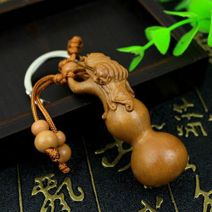 Antique Gourd Wooden Statue Accents Zen Meditation Wood Sculpture Decor for Living Room Spa Or Yoga Studio Centerpiece Books Living Room Bedroom Ornament