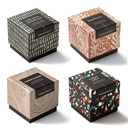 Compendium ThoughtFulls Pop-Open Cards — 4-Pack of Grateful, Live with Intention, Mindfulness, Carpe Diem – 120 Pop-Open Cards, Each with a Different Message Inside - color: Grateful, Intention, Mindfulness, Carpe Diem