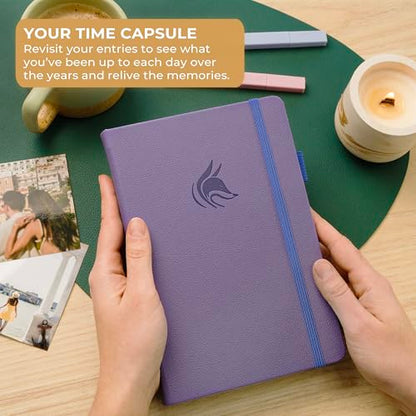 Clever Fox One Line A Day Journal – 5-Year Memory Notebook – Daily Time Capsule Diary for Women & Men –Five-Year Day-by-Day Planner (Lavender) - color: Lavender