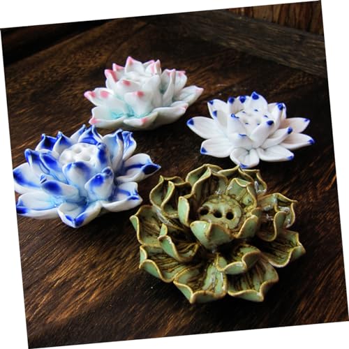 Ceramic Incense Holder Decor Zen Style Table Ornament Tranquil Unique Handmade Craft for Office Desk Bookshelf Display