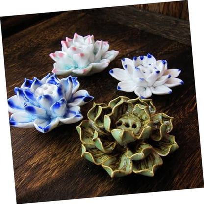 Ceramic Incense Holder Decor Zen Style Table Ornament Tranquil Unique Handmade Craft for Office Desk Bookshelf Display