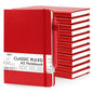feela 12 Pack Notebooks Journals Bulk with 12 Black Pens, A5 Hardcover Notebook Classic Ruled Journal Set with Pen Holder for School Business Work Travel Writing, 120 GSM, 5.1”x8.3”, Red - color: 12 Pack red