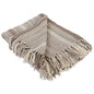 DII Braided Striped Decorative Throw Blanket, 50x60, Stone - color: Stone