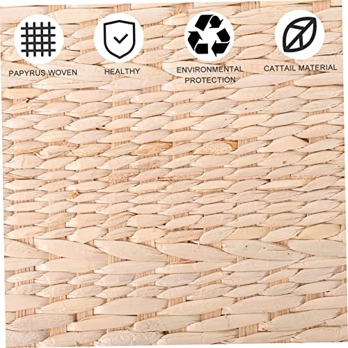 ABOOFAN Thick Straw Woven Mat Eco-Friendly Yoga Meditation Pad Floor Pillow Funny Welcome Mat