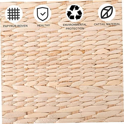 ABOOFAN Thick Straw Woven Mat Eco-Friendly Yoga Meditation Pad Floor Pillow Funny Welcome Mat