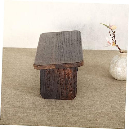 Totority Foldable Wooden Meditation Stool for Zen Practice Portable Kneeling Bench Comfortable Cushion for Meditation Tea Ceremonies and Prayer