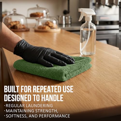 RIVERSIDE Pack of 24 Wash Cloths for Showering, 12 x 12 Inches, Super Soft & Absorbent, 100% Cotton Washcloths Premium Quality Flannel Face Cloths for Bathroom, Gym, Spa (Sage Green, 24 Pack) - color: Sage Green