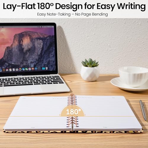 Lined Spiral Journal Notebook, A5 College Ruled Notebook for Journaling, Note-Taking, and Daily Planning, Durable Hardcover with an Elegant Design, Leopard print - color: X.Leopard print
