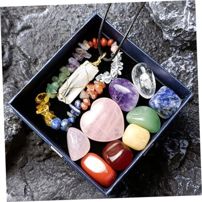 Chakra Crystal Stones Meditation Stone Decorative Healing Pocket Decorative Chakra Healing Kit