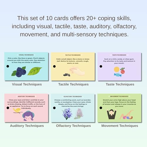 Coping Skills Cards – Mindfulness & Self-Care Deck for Adults & Teens – Emotional Wellness Activities for Focus, Calm & Resilience – Great for Educators, Counselors & Personal Use
