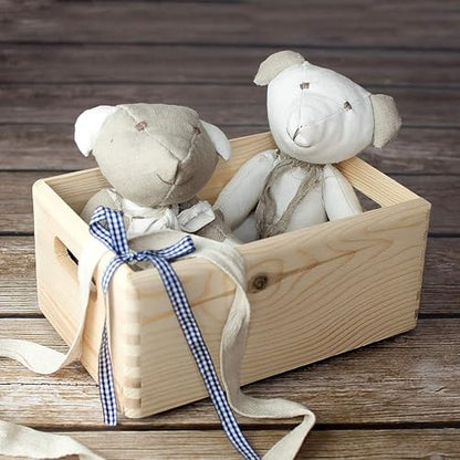 WELL HOME - Solid Pine Stackable Storage Box 30x20x15cm