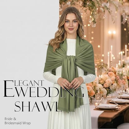 Shawl Wraps for Women Pashmina Shawls and Wraps for Evening Dresses Large Soft Scarf Winter Scarf Wedding Shawl… - color: Green