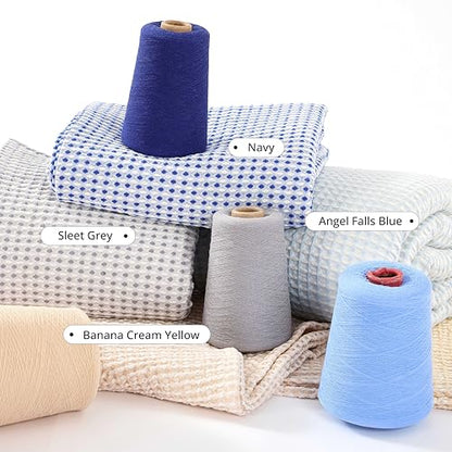 Lightweight Cotton Waffle Throw Blanket, Modern Two-Tone Check Pattern, Soft & Breathable for Bed, Couch, Sofa, All Seasons –Gray/White, 50"x60" - color: Gray/White, size: Throw
