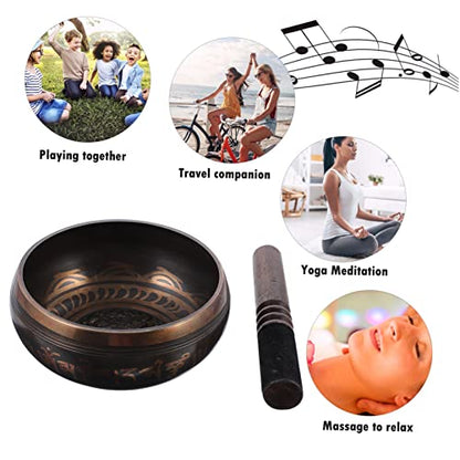 1set Nepal Bowl Meditation Meditation Bowl Sound Rod for Deep Relaxation