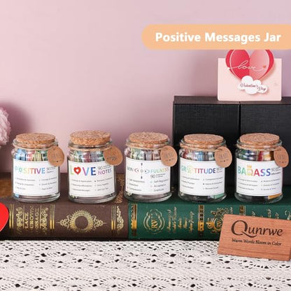 Positive Affirmations Jar,Positive Affirmation Cards for Women,Inspirational Encouragement Cards,Thoughtful Birthday Gifts for Women Men Friends Teens Kids,Motivational Desk Decor for Coworkers Boss - style: Positive