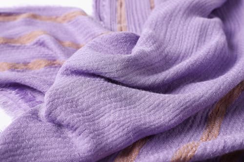WINCESS.YU Women Gradient Scarf Long Shawls and Wraps Fashion Plain Pashmina Formal Scarf - color: Lx92-light Purple