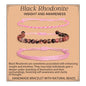 QOGIR Handmade Healing Bracelet,6mm Natural Gem Stone Bracelet rope bracelet - color: Black Rhodonite(Insight and Awareness), size: 6mm