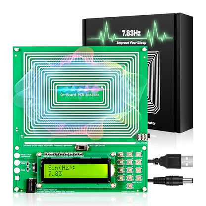 7.83Hz Nature Sleep Aid & Healing Frequency Device | Adjustable Schumann Resonance Generator (0.01Hz-200KHz) for Stress Relief, Relaxation, Meditation, Yoga | USB Powered