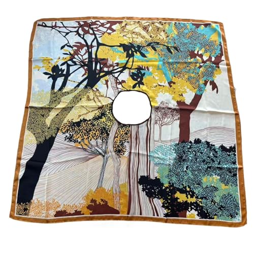 Women's Satin Cover Up Short Poncho Tops Sheer Chiffon Boho Pashmina Shawl Beach Soft Shawl - color: Style34