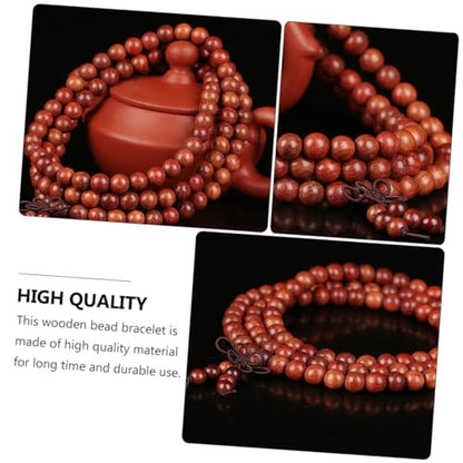 Veemoon 1Pc Wooden Bead Bracelet Chic Hand Jewelry for Daily Wear Beads Comfortable and Durable Wood Accessory