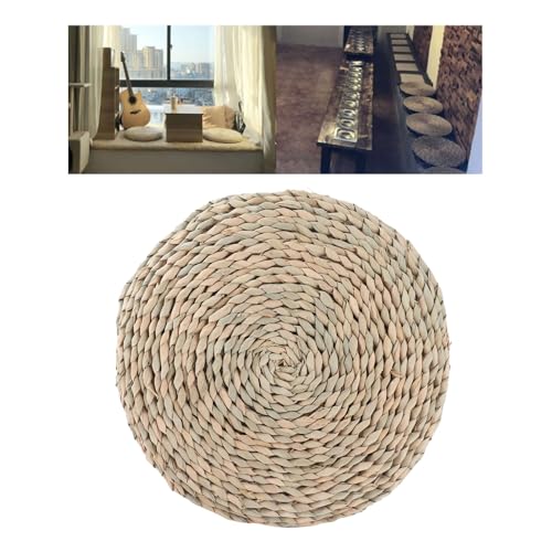 Meditation Cushions Yoga Cushion Meditation florensi Meditation Cushion Round Straw Cushion Yoga Meditation Cushion Silk Padding Floor Mat (Khaki1)