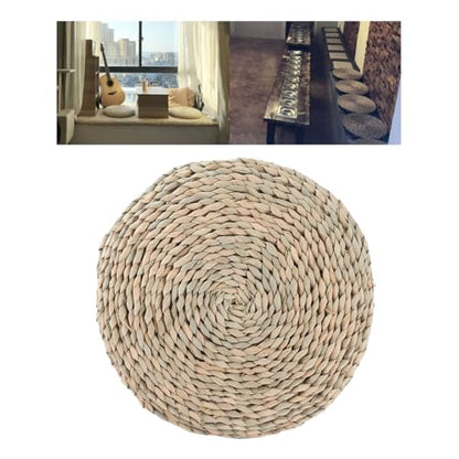 Meditation Cushions Yoga Cushion Meditation florensi Meditation Cushion Round Straw Cushion Yoga Meditation Cushion Silk Padding Floor Mat (Khaki1)