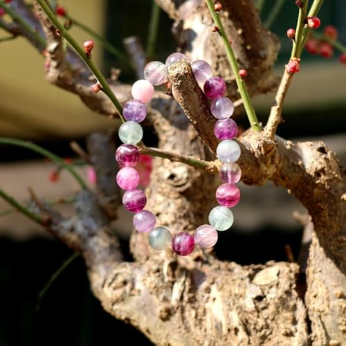 Natural Handmade Healing Chakra Bracelet - color: 10mm-Fluorite-FOR 7-8 INCH WRIST