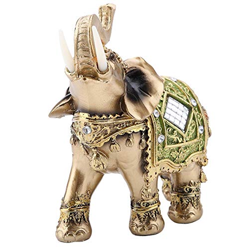 WALFRONT Feng Shui Statue Sculpture Wealth Figurine Gift Home Decoration (Green Large) - size: Green large