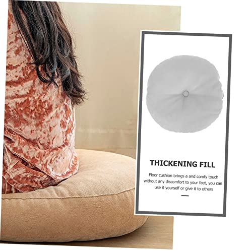 Toddmomy Large Grey Meditation Cushion for Comfortable Floor Seating Traditional Japanese Zafu Pillow for Yoga and Relaxation Tatami Mat Sturdy Cover