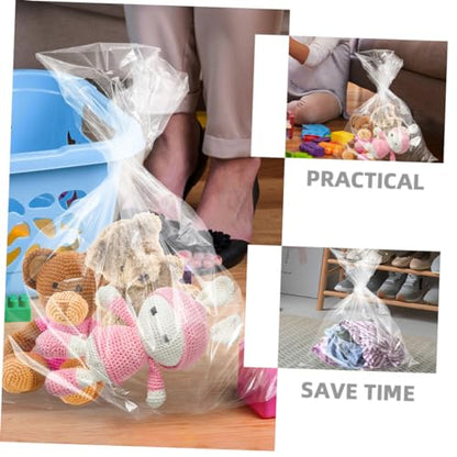 Alipis 4pcs Extra Large Transparent Pe Storage Bags for Luggage and Furniture Tear-Resistant Covers for Clothing Bedding and Toys Moving and Organization