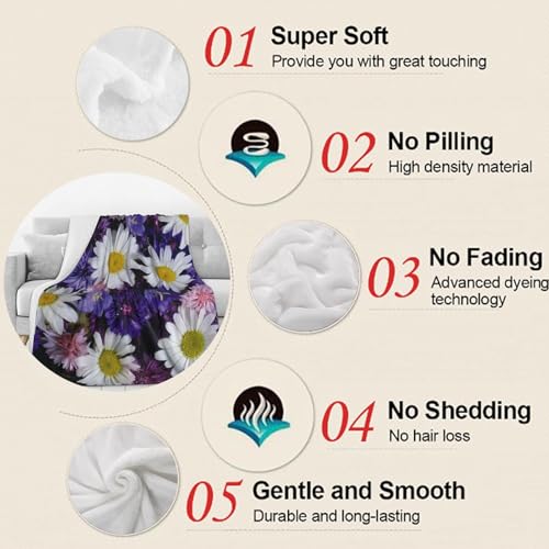 Serene Lotus Blanket, Soft Warm Cozy Beautiful Flowers Pond Throw Blanket Gifts for Adults Kids Women, Lightweight Fuzzy Comfy Flannel Blankets for Couch, Travel, Bed, House Decor 60×50 Inch